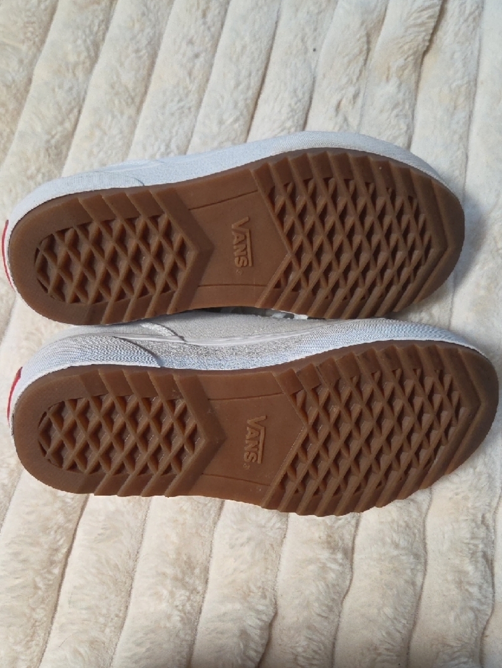 Vans White Canvas Platform Trainers with Gum Outsole - Picture 4 of 4